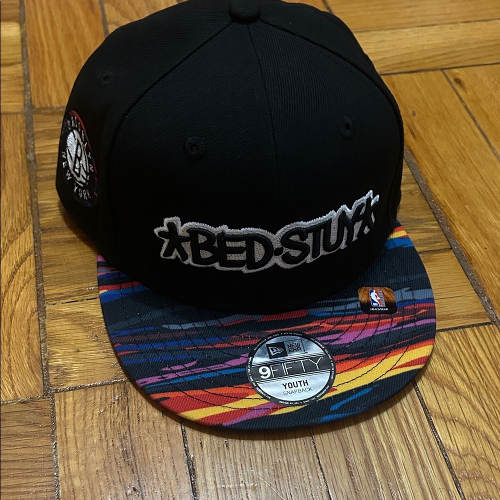 New Era NBA Black Snapback with Multicolor Brim- Brooklyn NETS